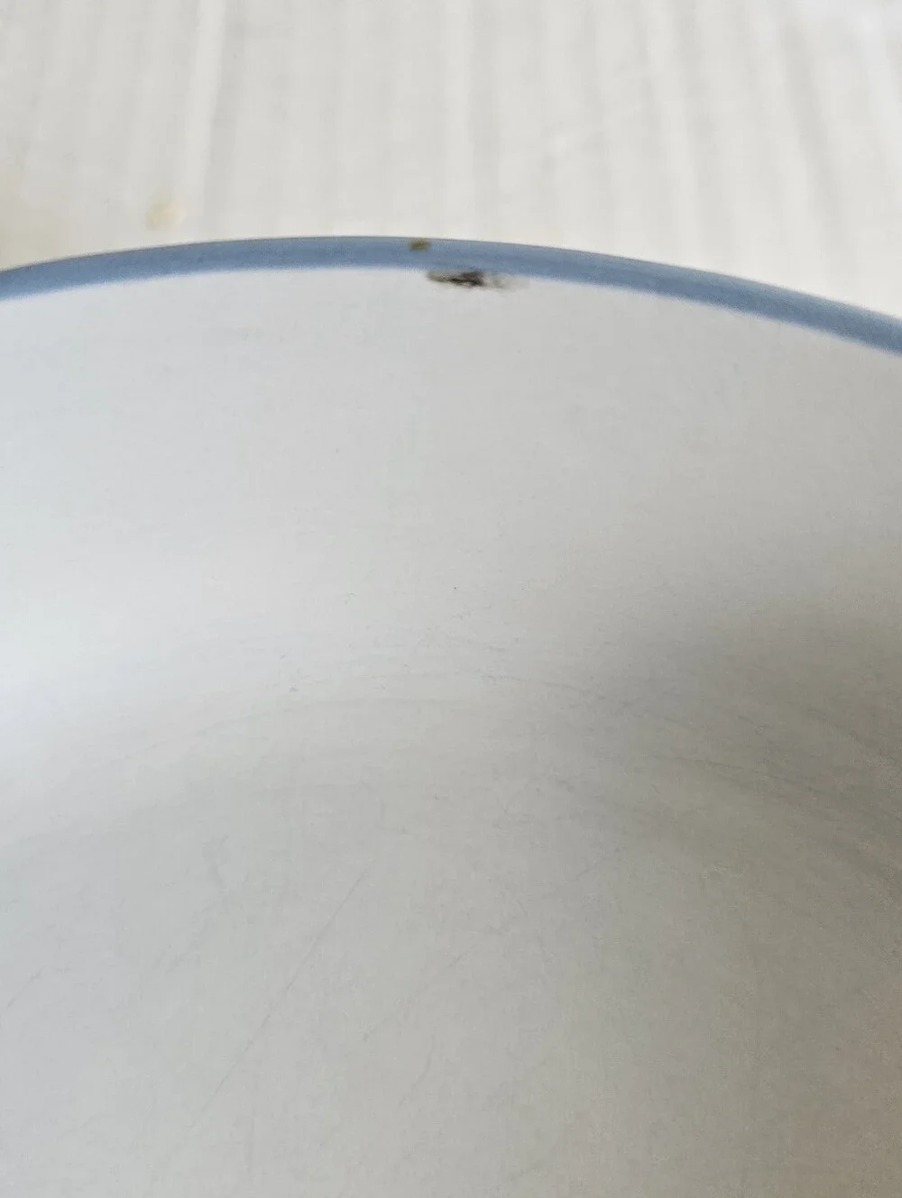 Vintage Covington Edition Avondale Stoneware Bowl Round Floral Off White Blue